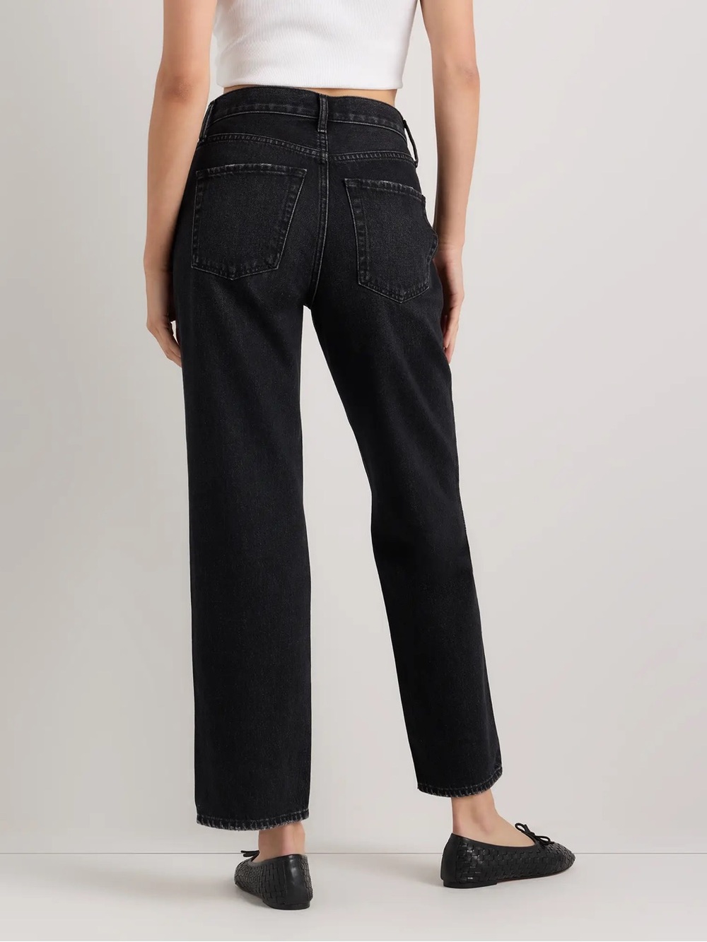 Quince Bella Rigid Straight Jeans in Graphite Black - Picture 3 of 12